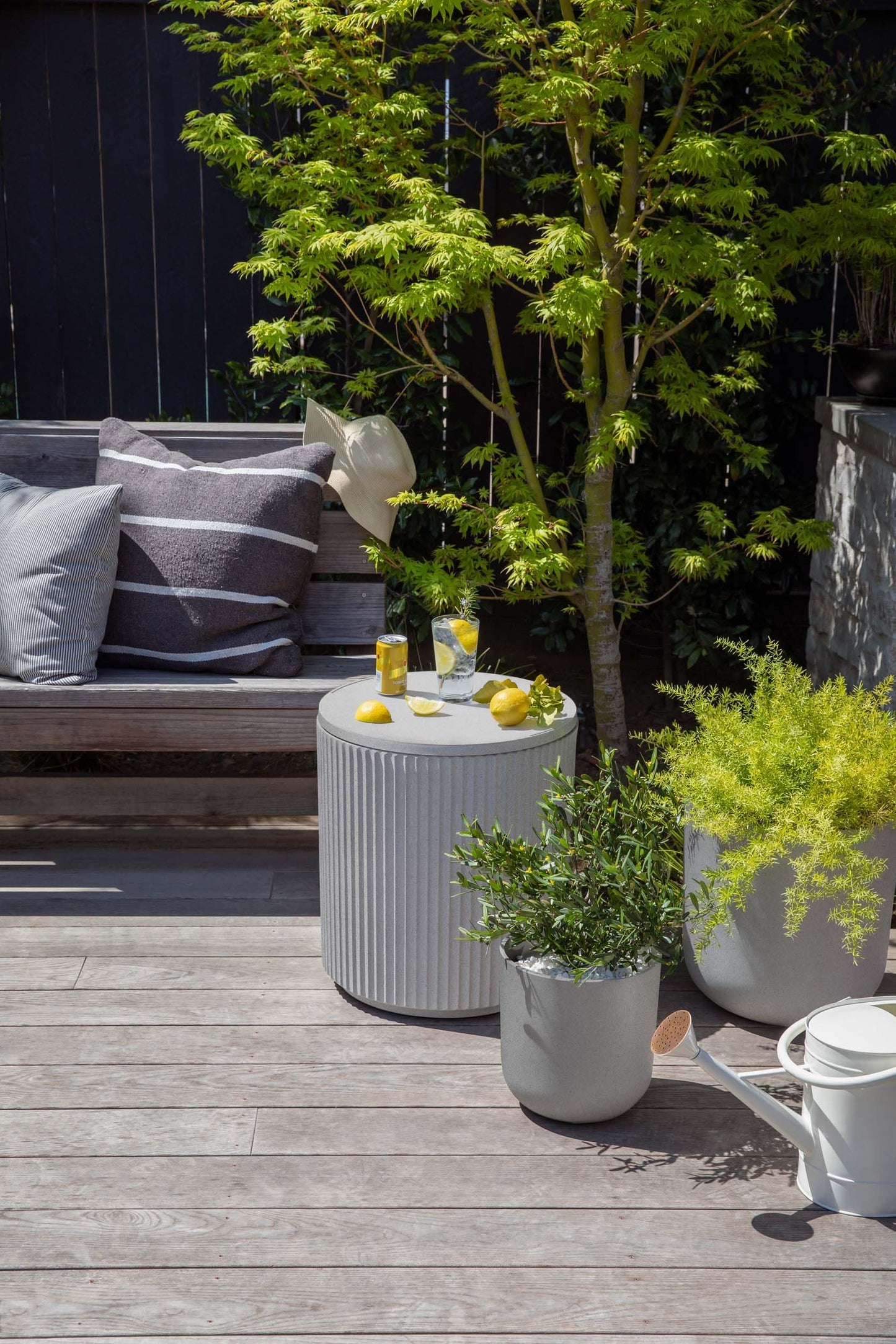 21in Outdoor Cooler Side Table