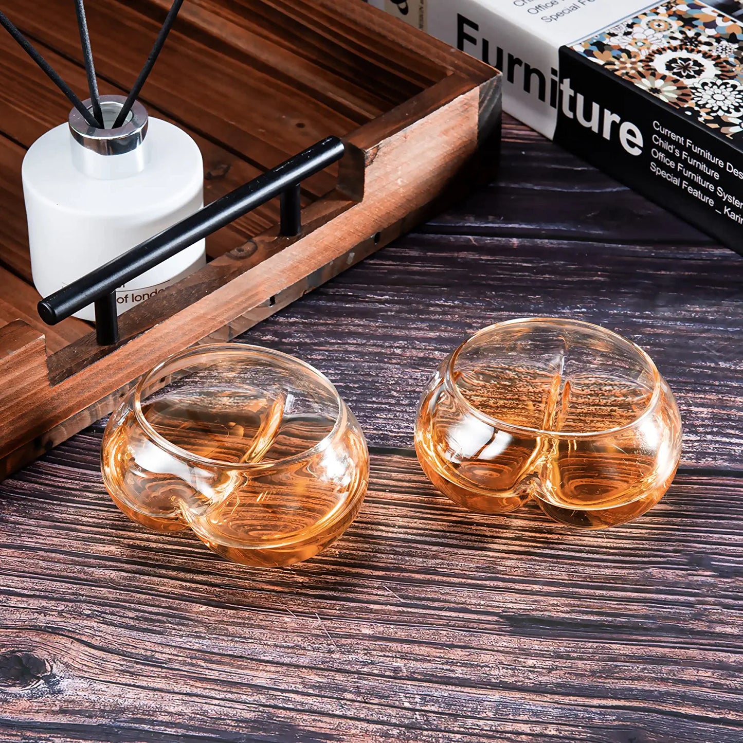 Deez Nuts Drinking Wine & Whiskey Glasses - 2 Set