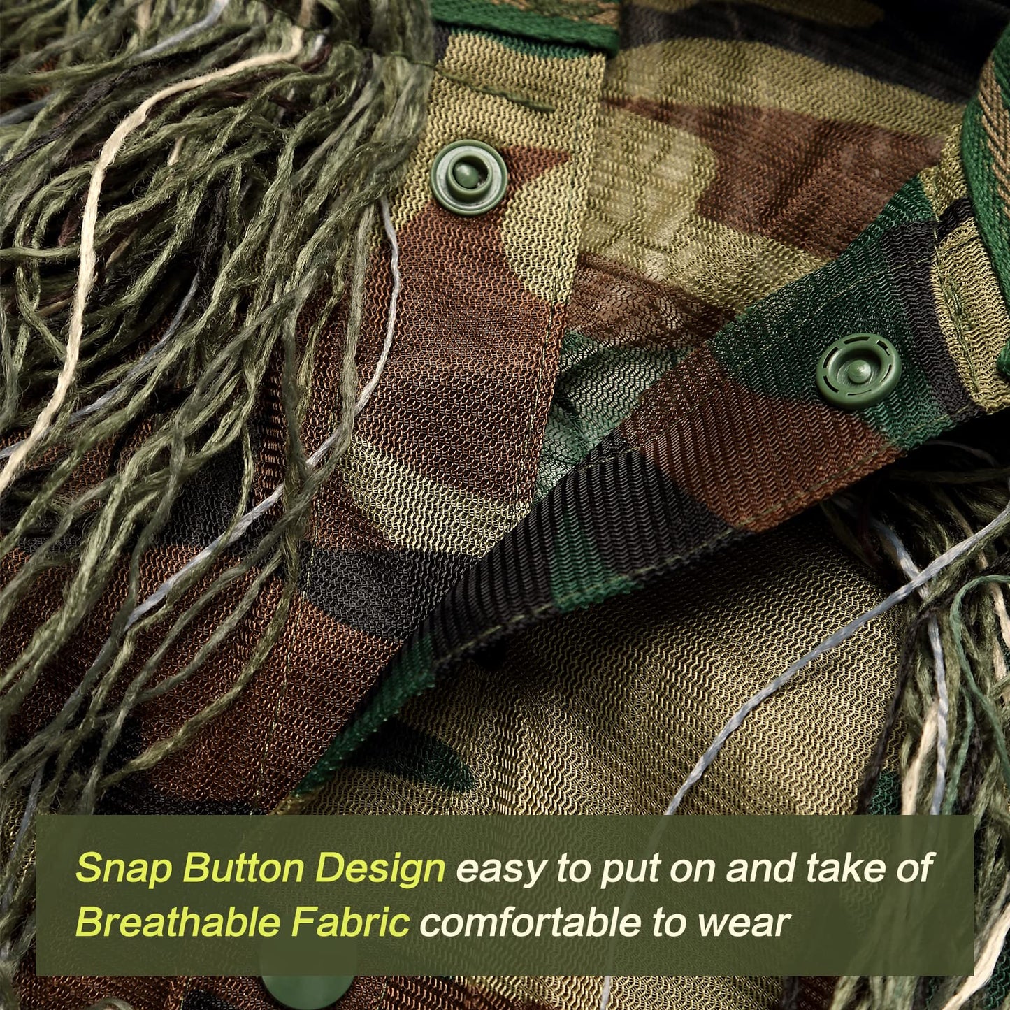 5 in 1 Ghillie Suit 3D Camouflage Hunting