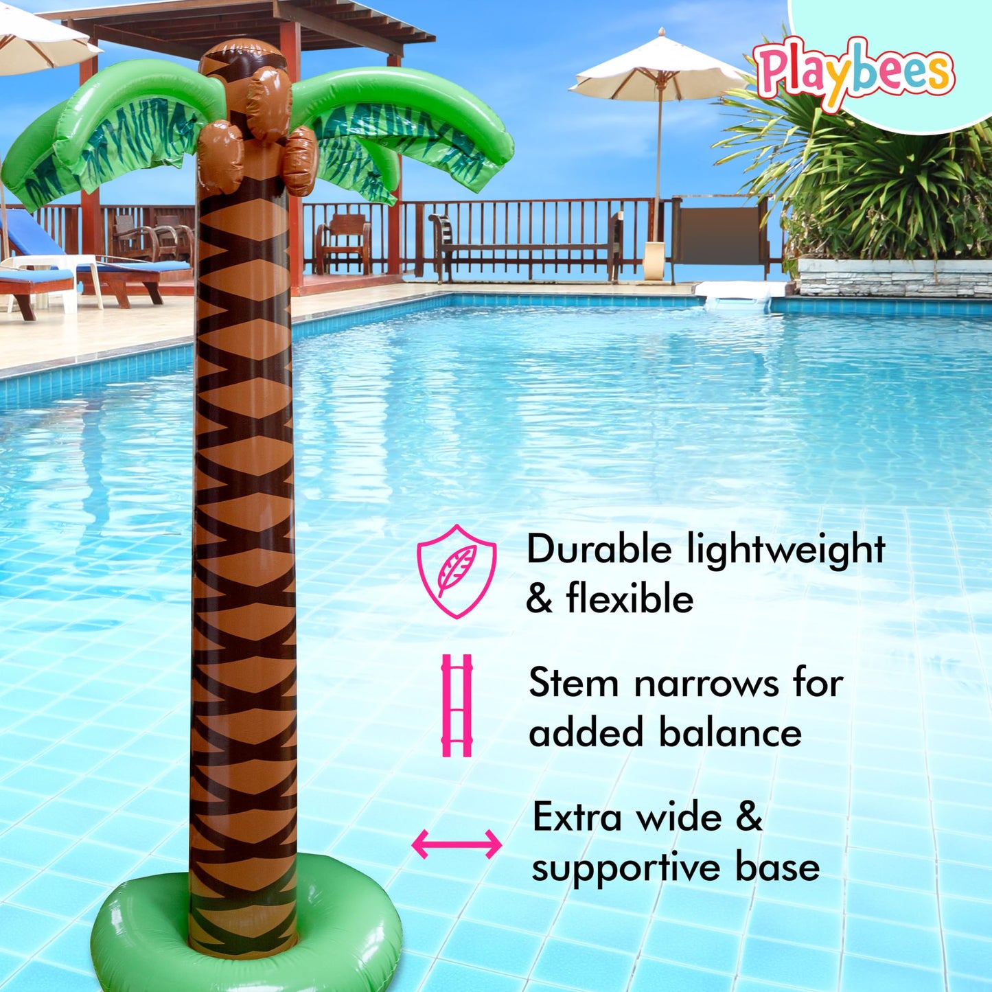 Playbees Giant Inflatable Palm Tree 6 Foot