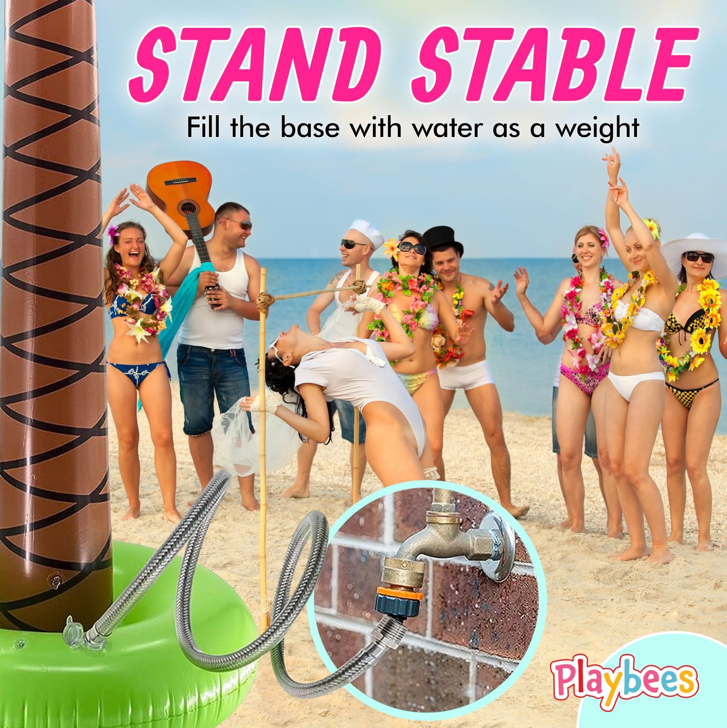 Playbees Giant Inflatable Palm Tree 6 Foot