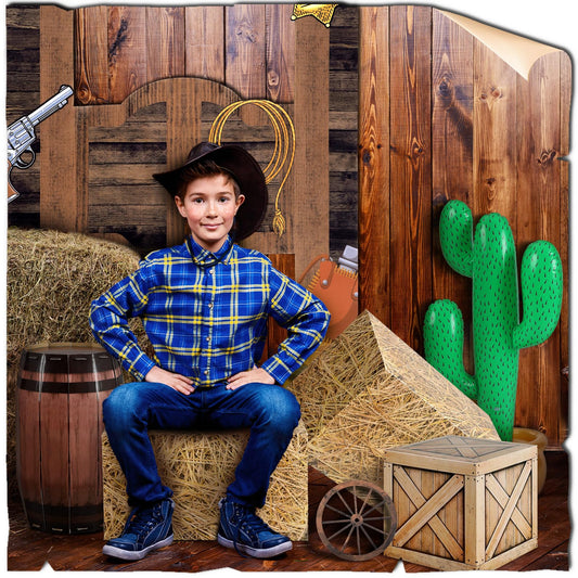 7 Pcs Western Cowboy Rodeo Party Supplies Decoration