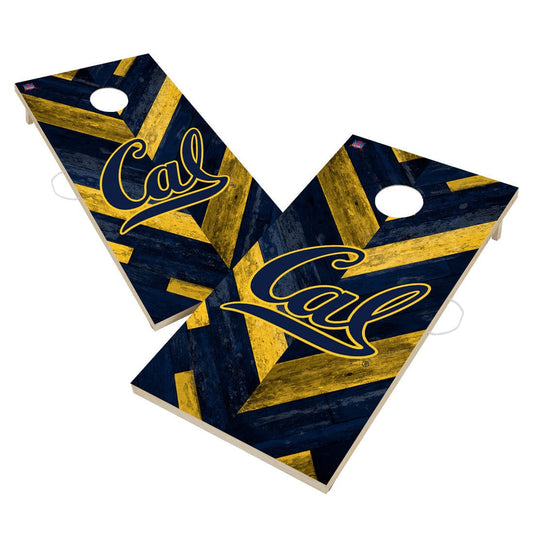University of California Berkeley Golden Bears Cornhole Board Set - Herringbone Design