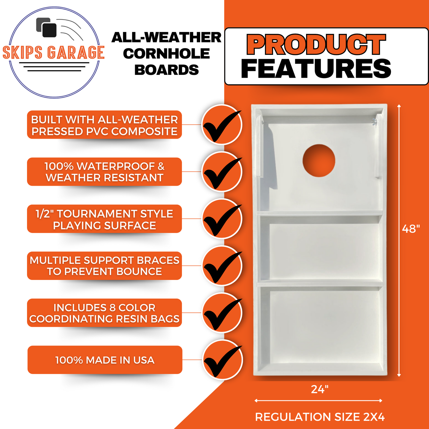 Auburn Tigers Alternating Diamond All-Weather Cornhole Set