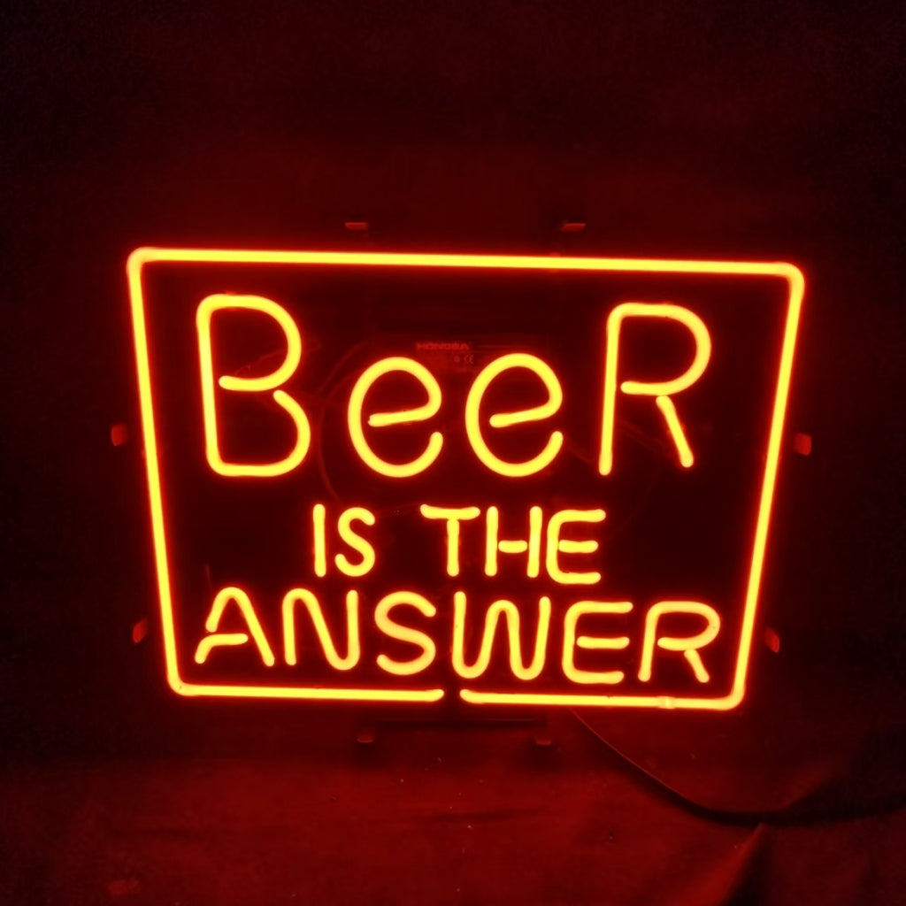 Beer is the Answer Neon Light Sign