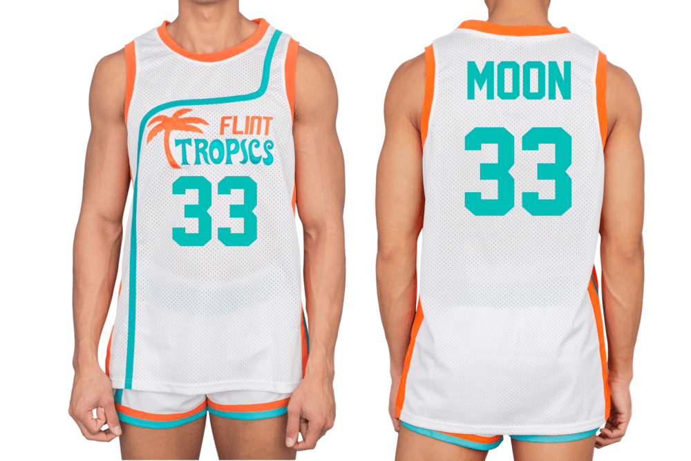Flint Tropics Basketball Customizable Replica Jersey Halloween Costume Cosplay for Men and Women