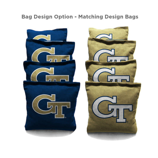 Georgia Tech Yellow Jackets Gold And Navy Matching Diamond All-Weather Cornhole Set