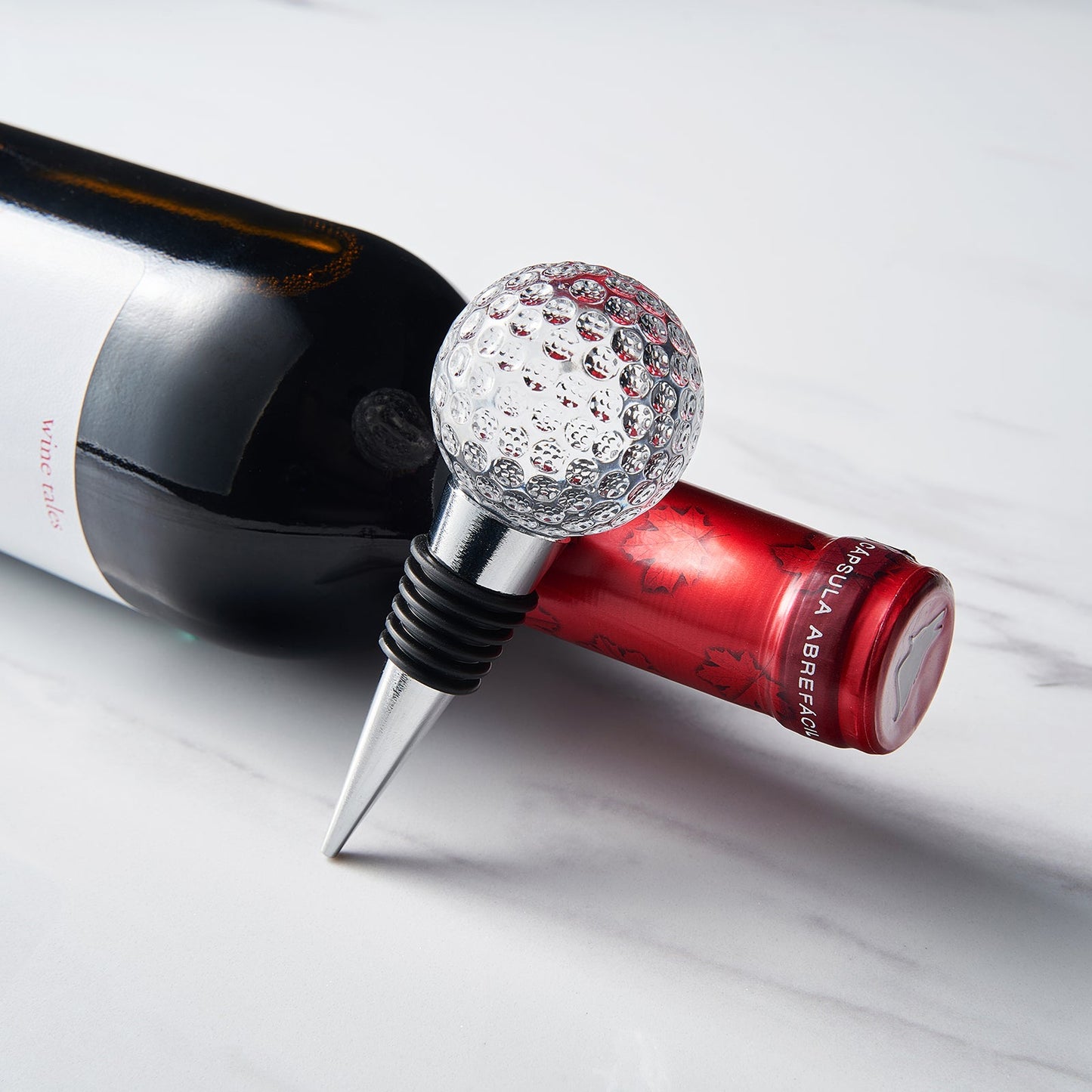 Golf Ball Wine & Champagne Bottle Stopper
