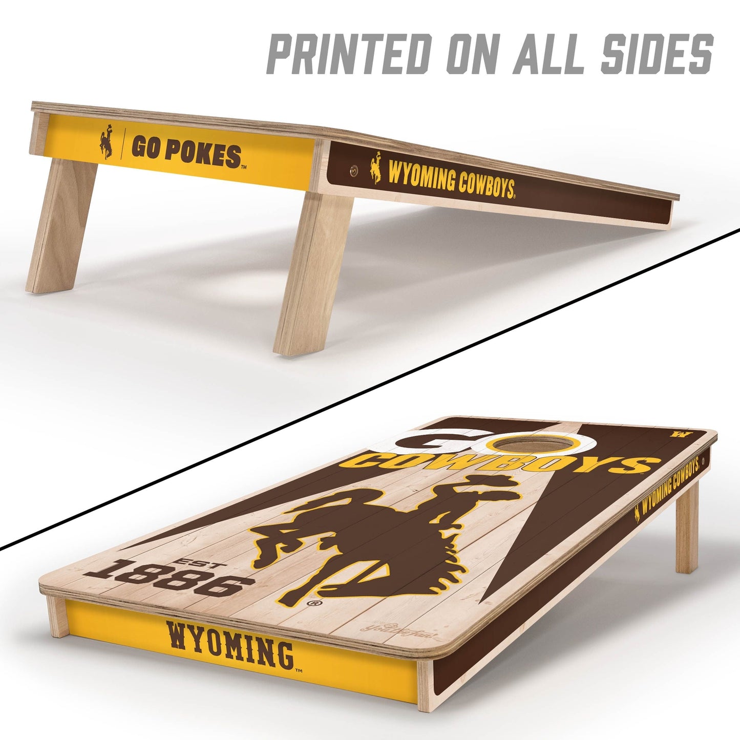 Wyoming Cowboys 2x4 Pro Cornhole Boards