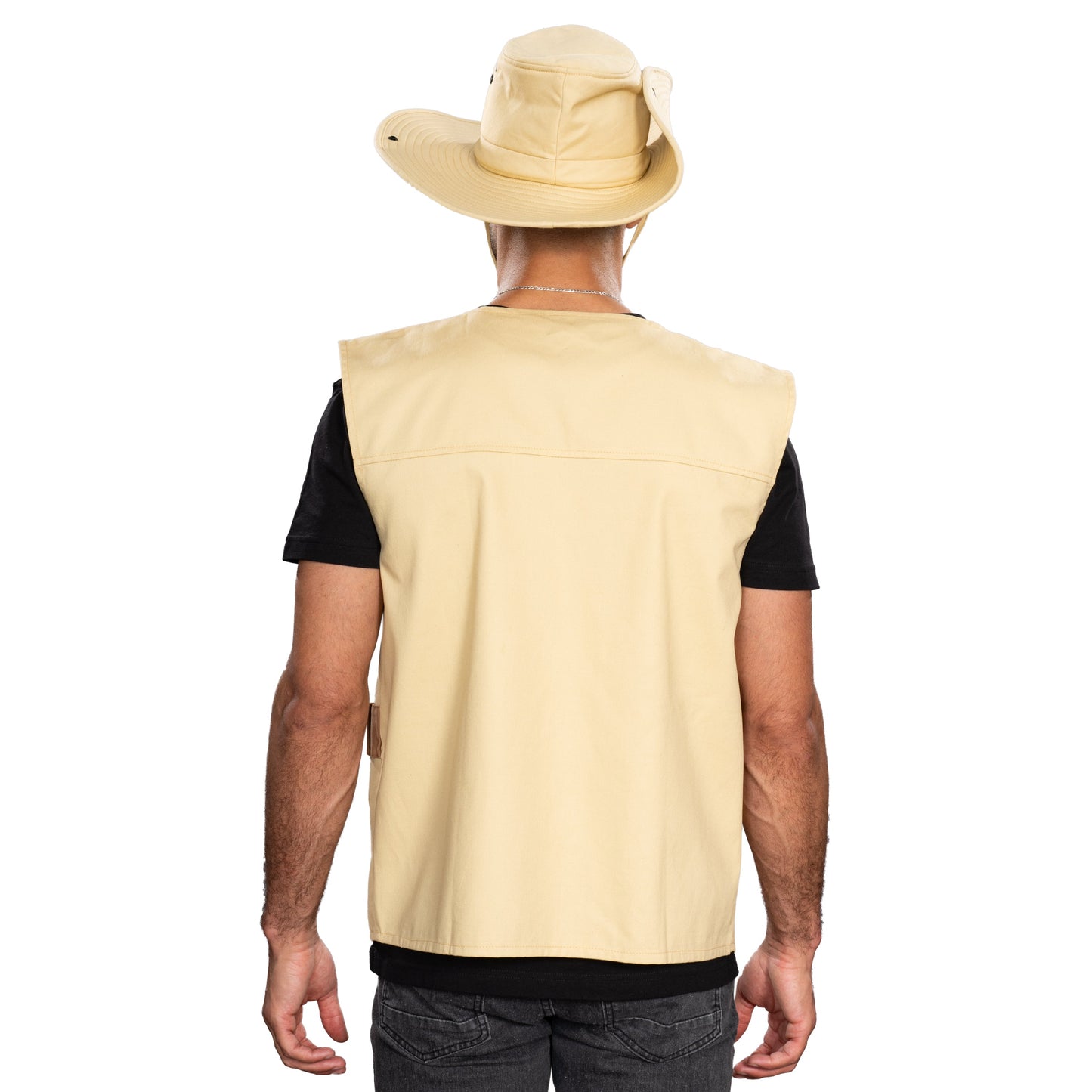 Dinosaur Park Ranger Jurassic Vest and Hat Halloween Costume Cosplay Set