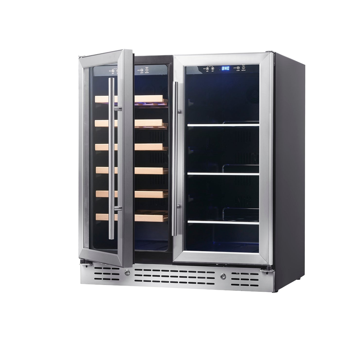 30-inch Combination Beer and Wine Cooler with Low-E Glass Door