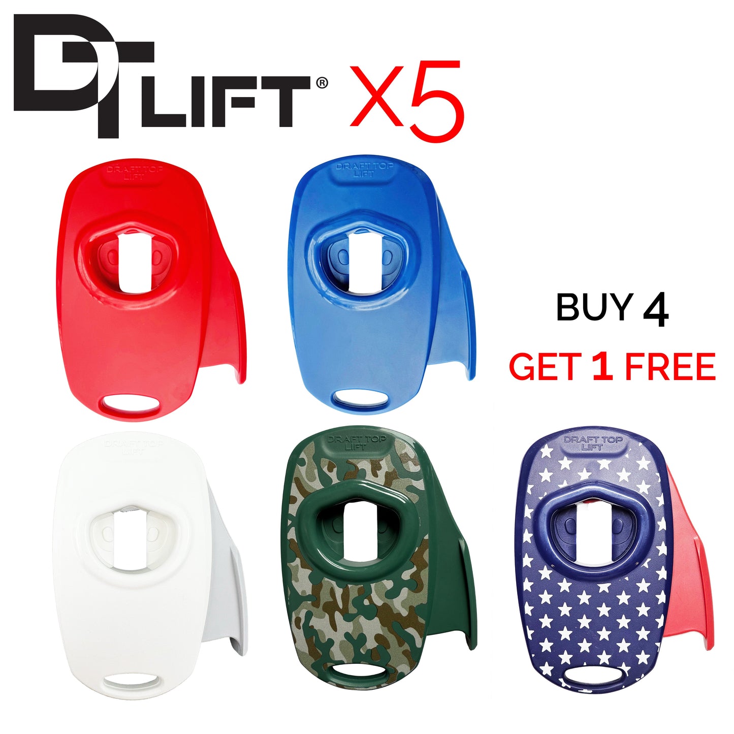 Buy 4 Get 1 Free - Draft Top® Lift Universal Bundle Pack (5) New & Improved