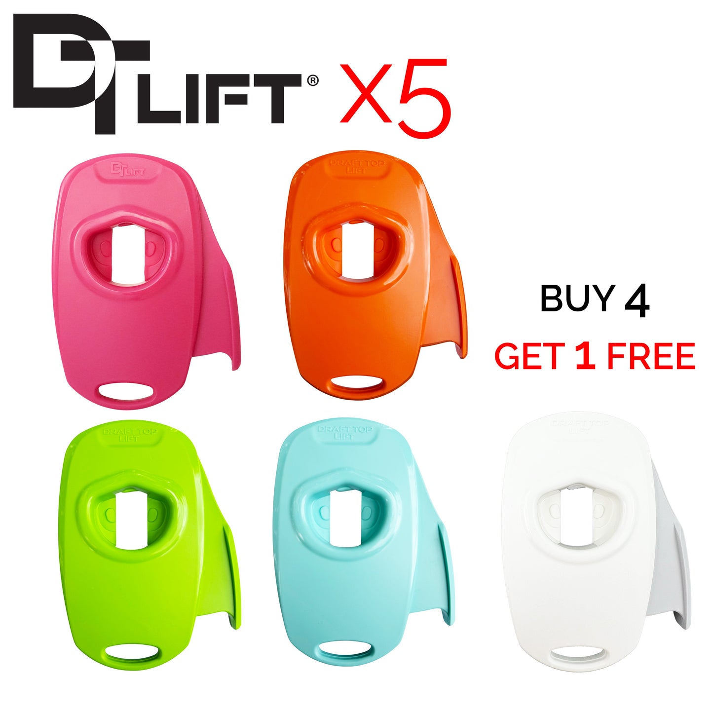 Buy 4 Get 1 Free - Draft Top® Lift Universal Bundle Pack (5) New & Improved
