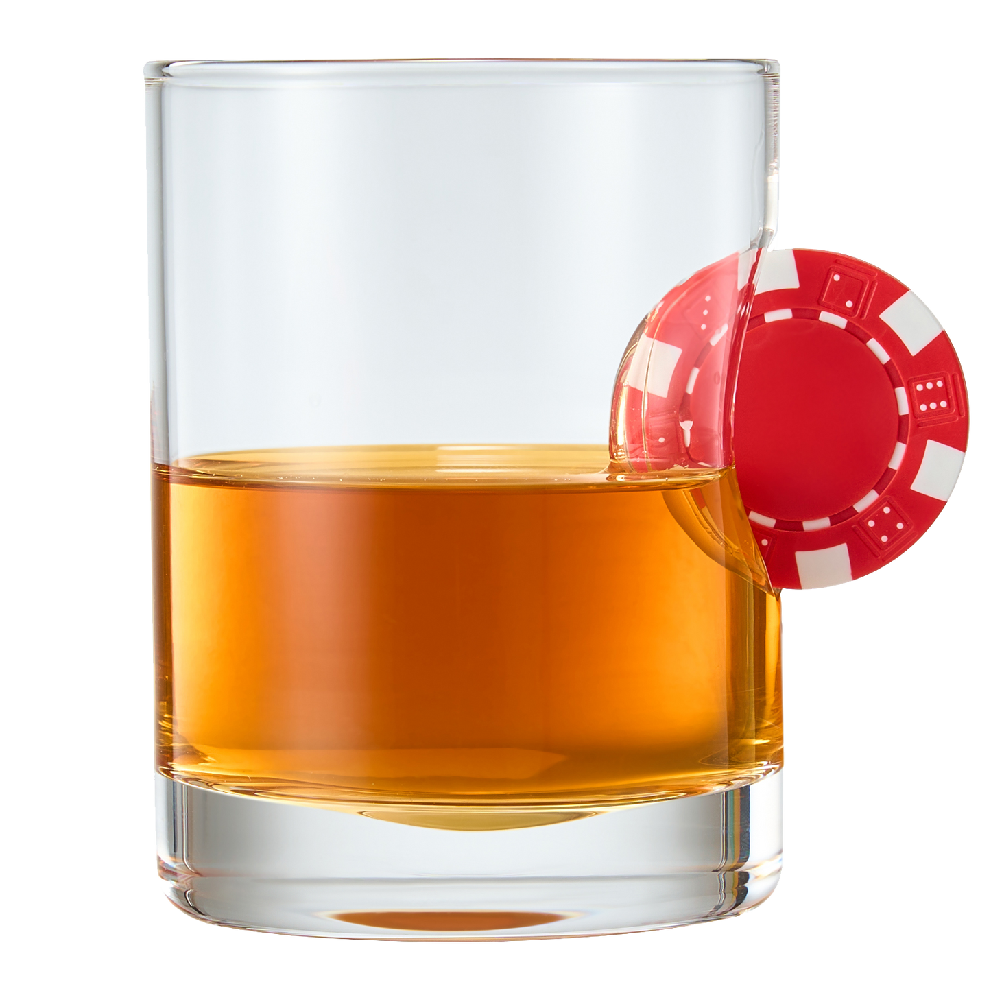 Poker Chip Whiskey & Wine Glasses | SINGLE | 20 oz