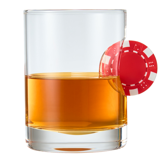 Poker Chip Whiskey & Wine Glasses | SINGLE | 20 oz