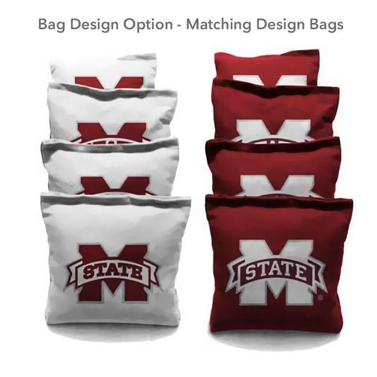 Mississippi State Bulldogs Alternating Diamond V8 All-Weather Cornhole Set