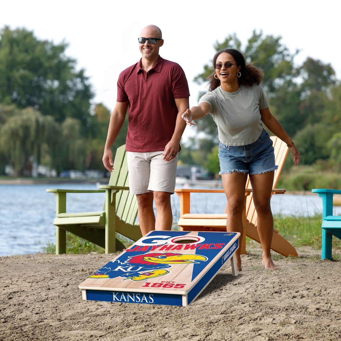 Kansas Jayhawks 2x4 Pro Cornhole Boards