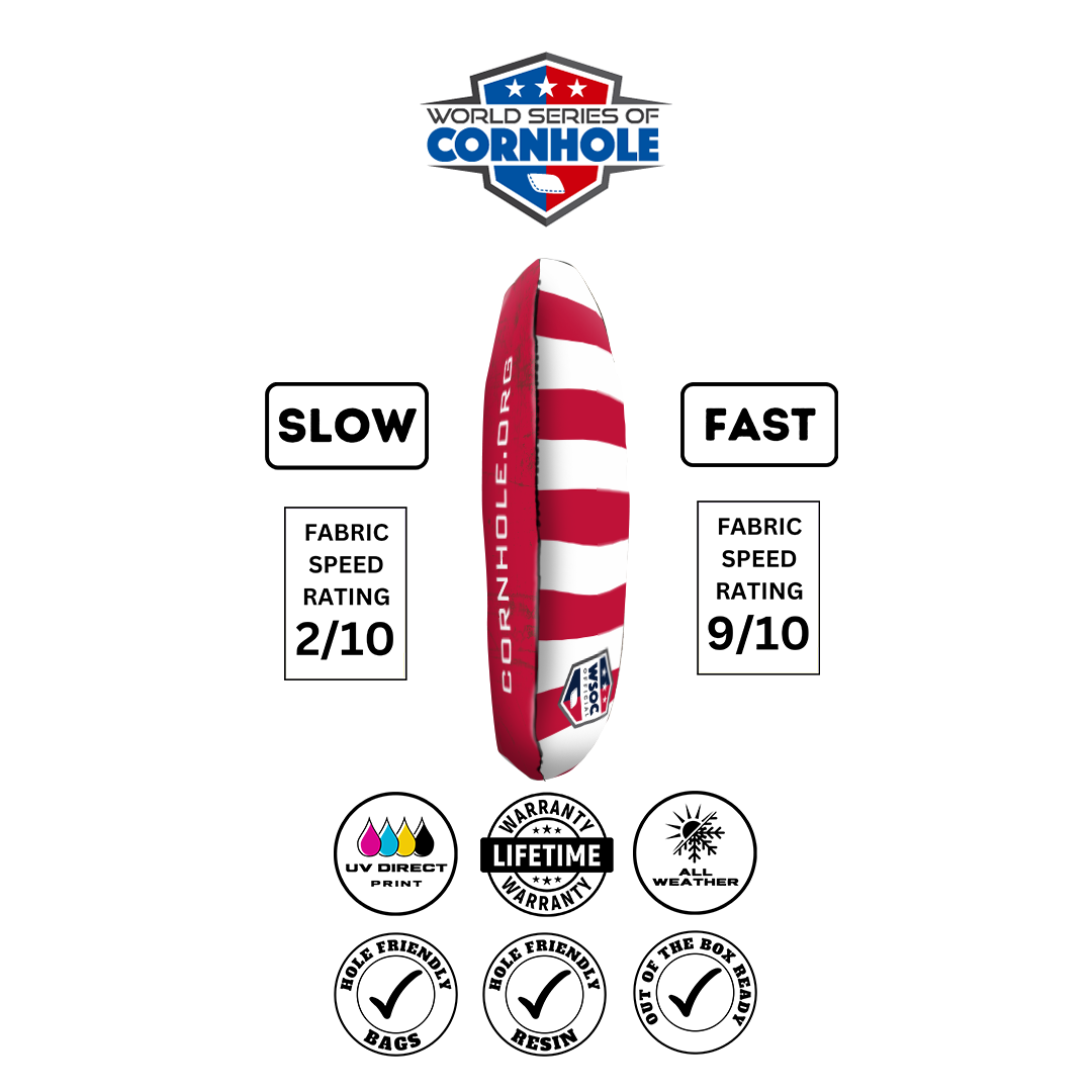 Patriotic Stripes Cornhole Bags - Professional Rapter 5.5
