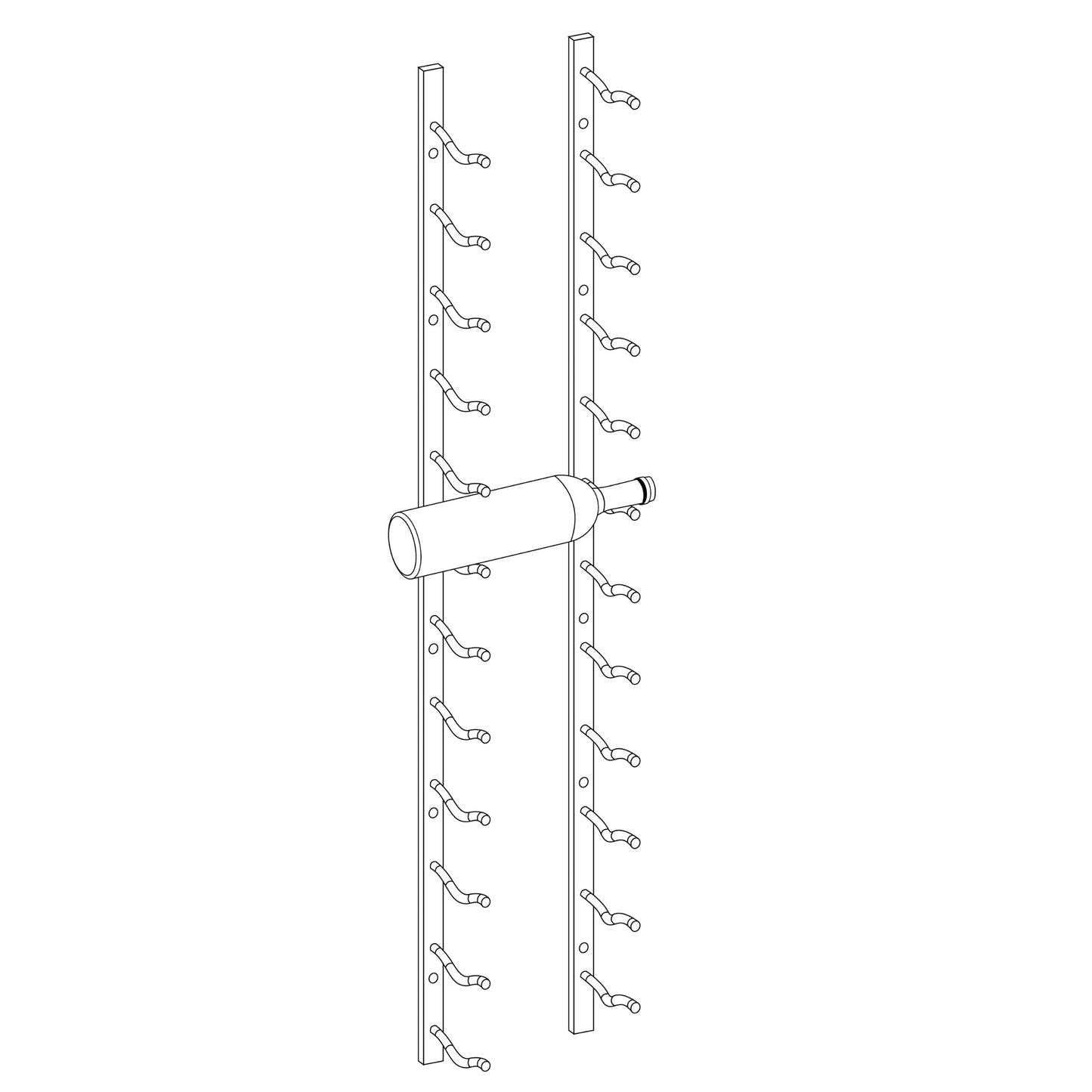 Wall Mounted Metal Wine Racks C-Type