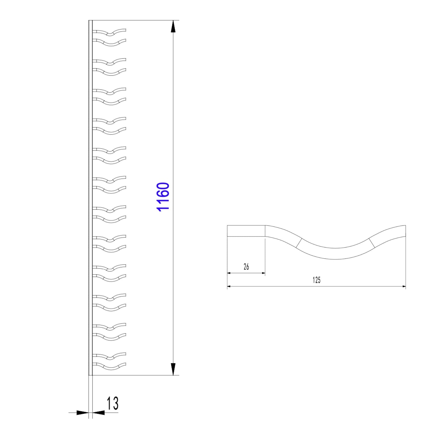 Wall Mounted Metal Wine Racks C-Type