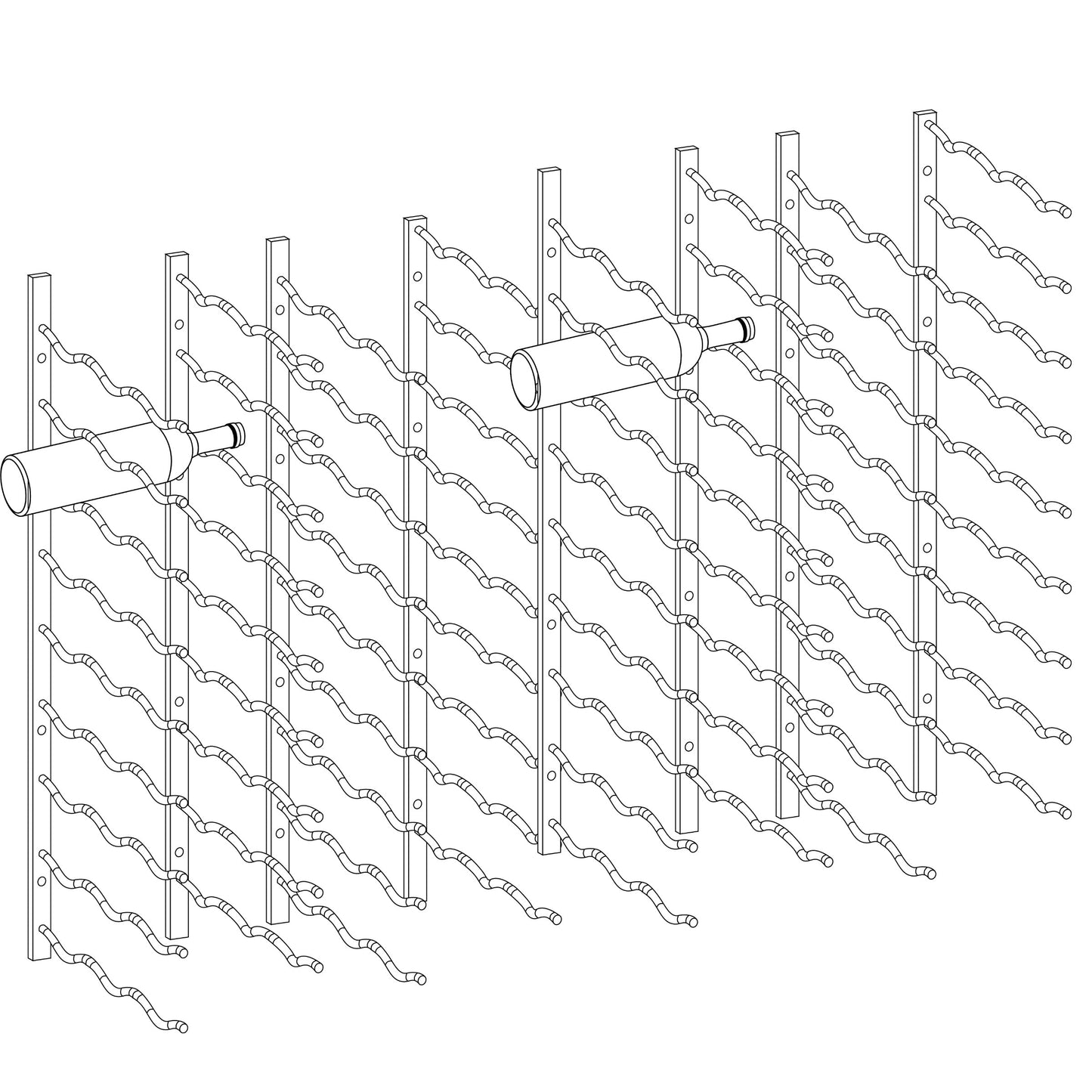 Wall Mounted Metal Wine Racks C-Type