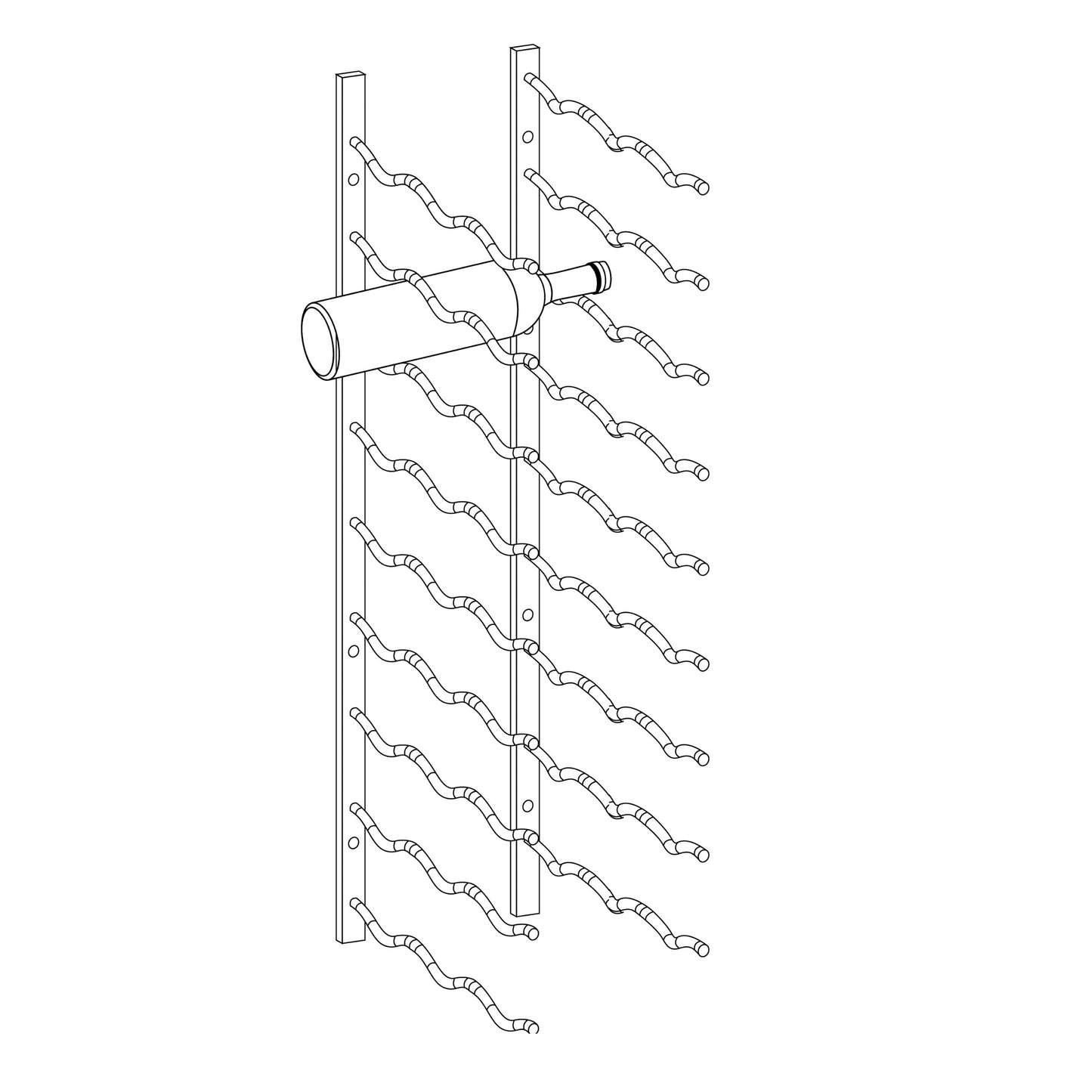 Wall Mounted Metal Wine Racks C-Type