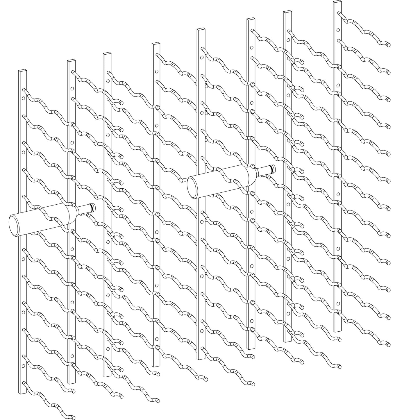 Wall Mounted Metal Wine Racks C-Type