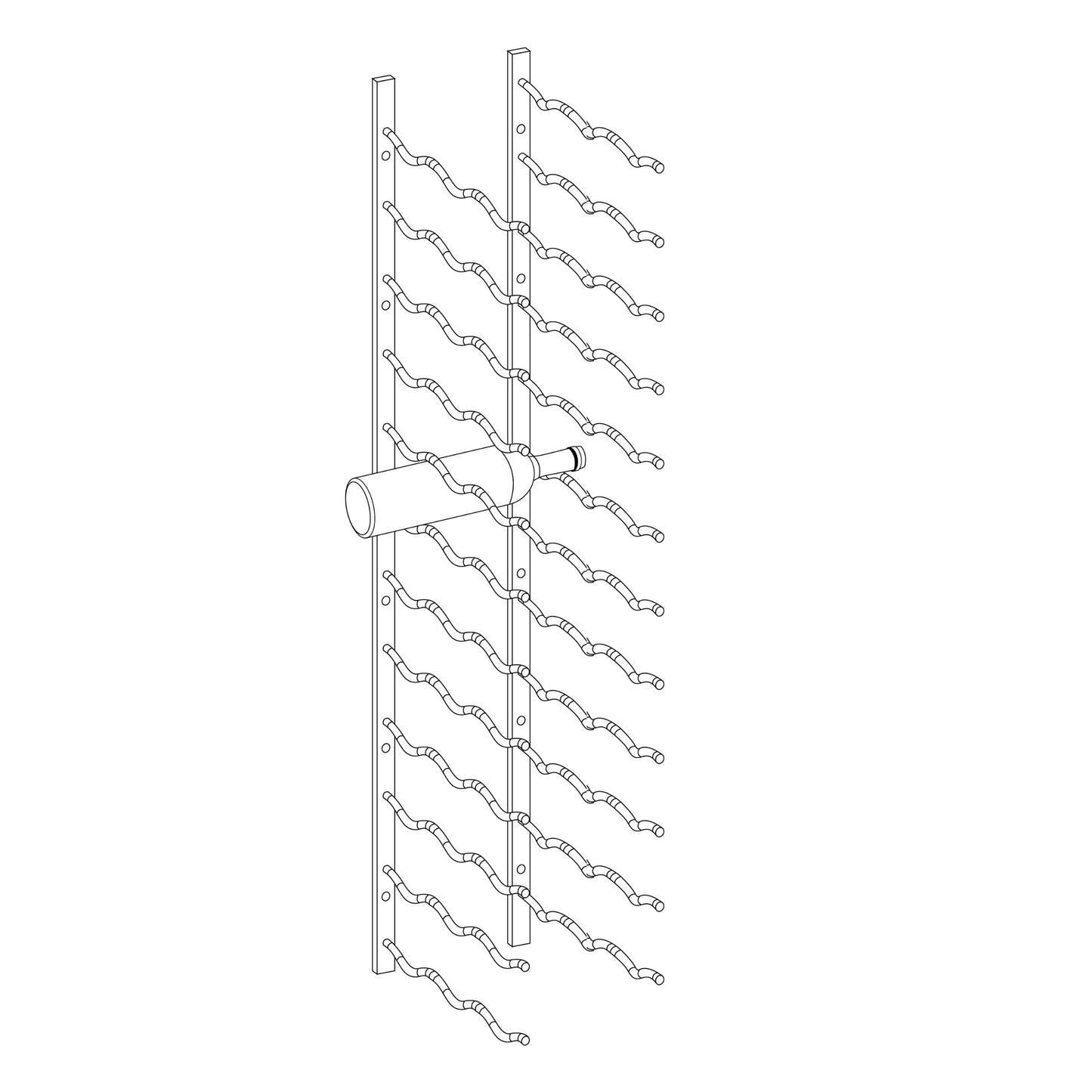 Wall Mounted Metal Wine Racks C-Type