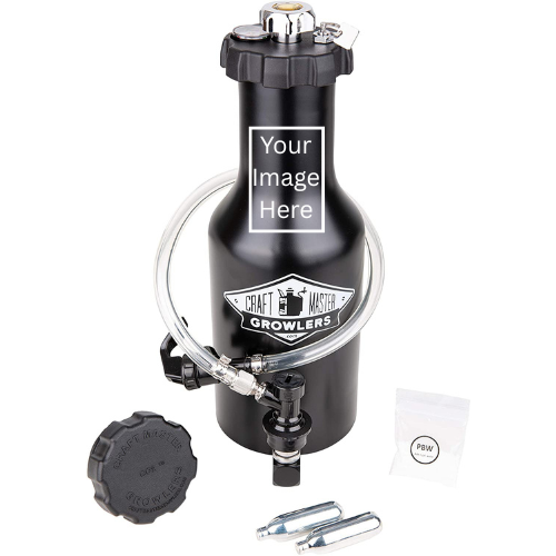*Custom Image* "Portable Keg" 64 oz Growlveller™ C02 Carbonated - Free Shipping