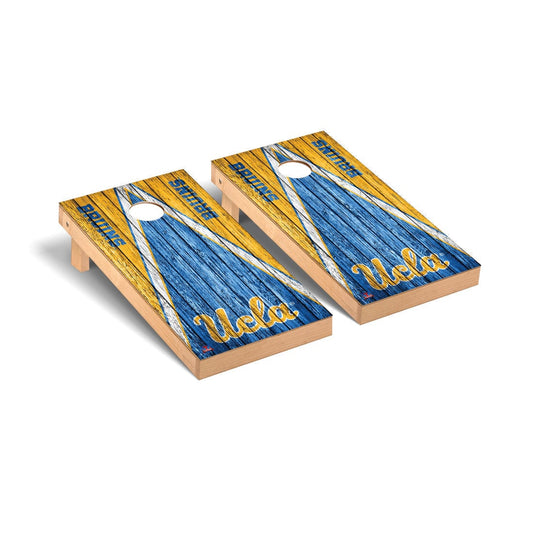 California Los Angeles UCLA Bruins Cornhole Board Set - Triangle Weathered Version