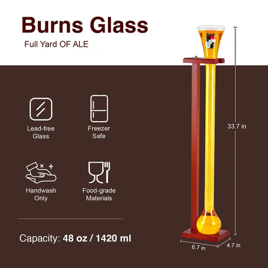 Full Yard of Ale with Stand - Free Shipping