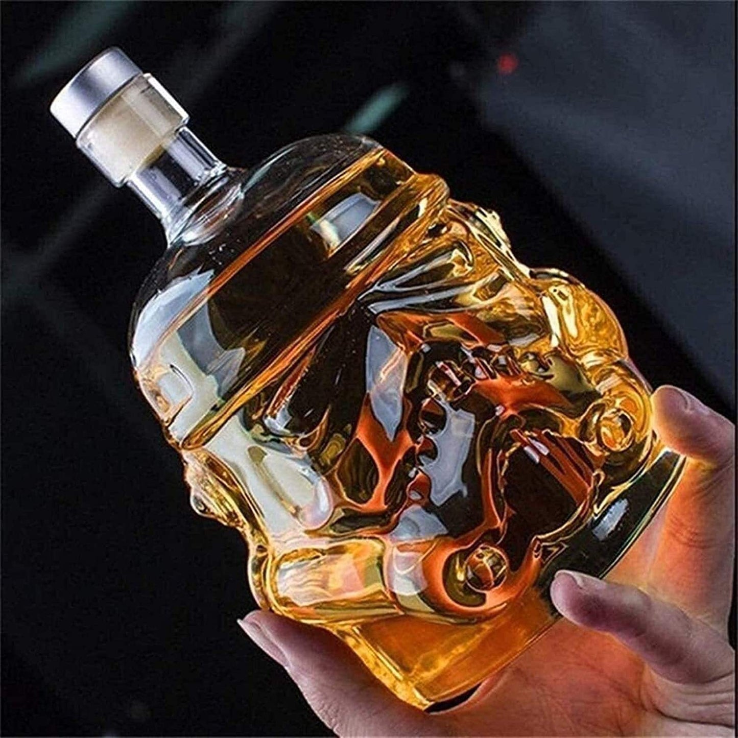 Transparent Whiskey Decanter Set Bottle with 2 Wine Glasses 150ml