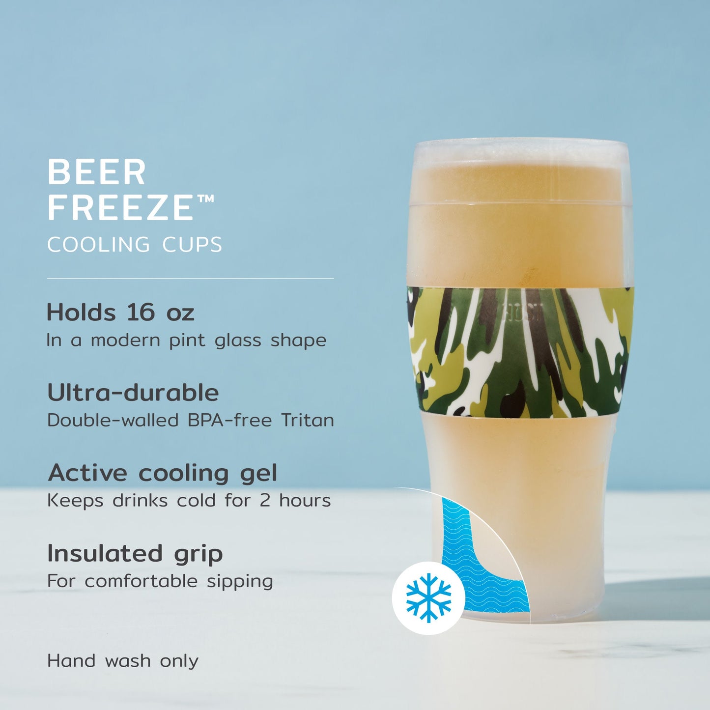 Beer FREEZE™ in Green Camo, Set of 1