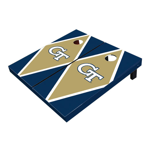 Georgia Tech Yellow Jackets Gold And Navy Matching Diamond All-Weather Cornhole Set