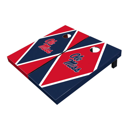 Ole Miss Rebels Alternating Diamond All-Weather Cornhole Set