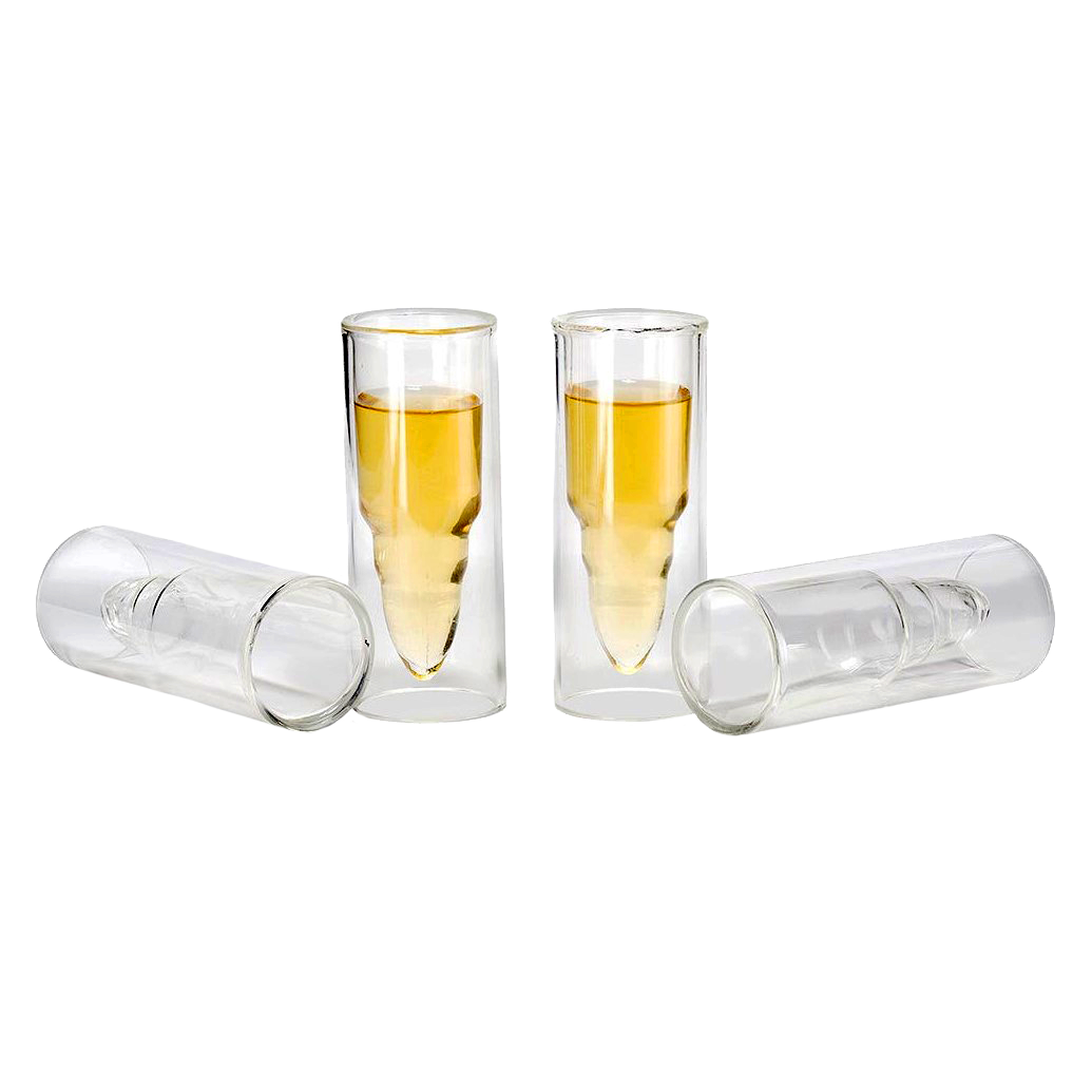 50 Caliber Shot Glasses Set - Set of 4