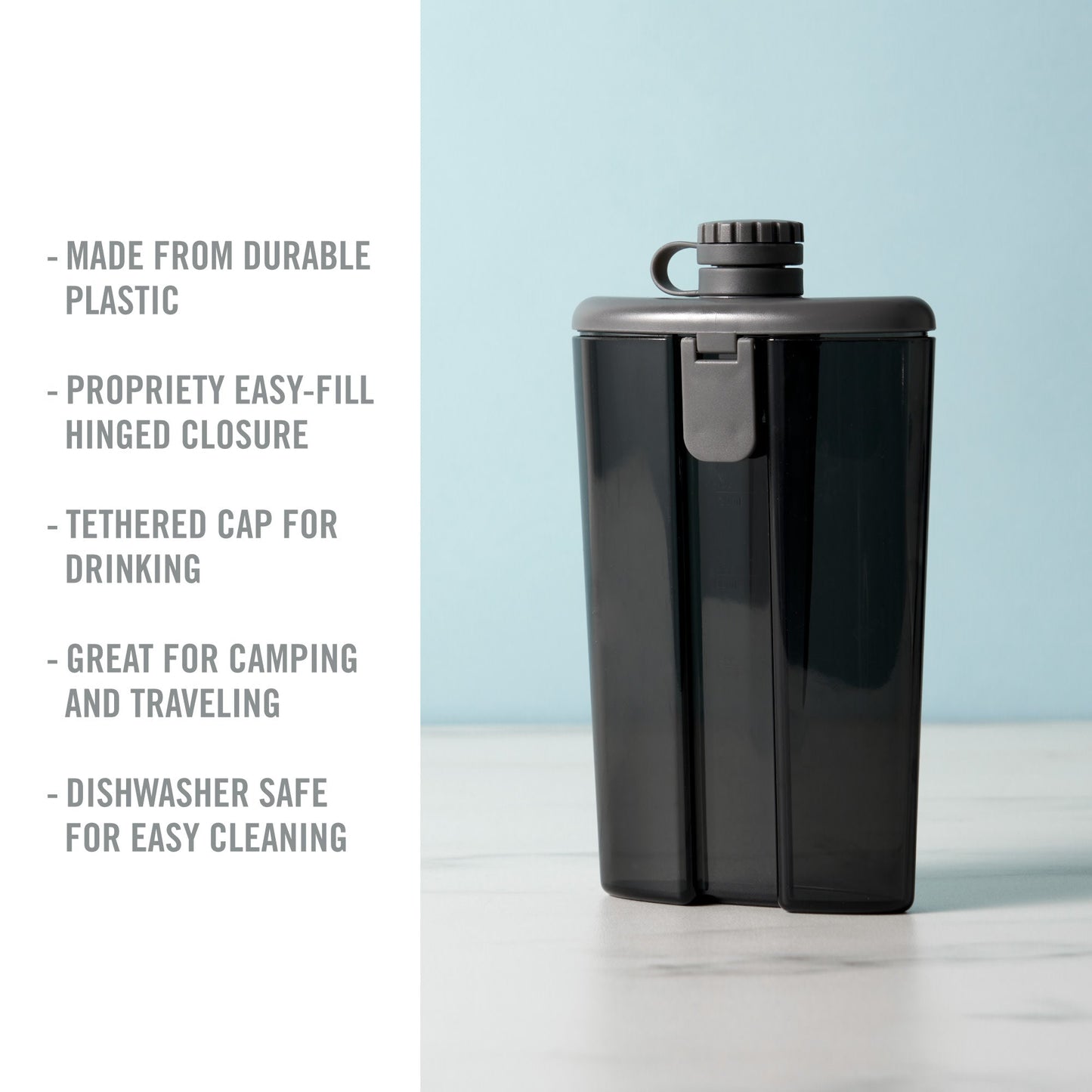 Easy-Fill Flask in Smoke Gray