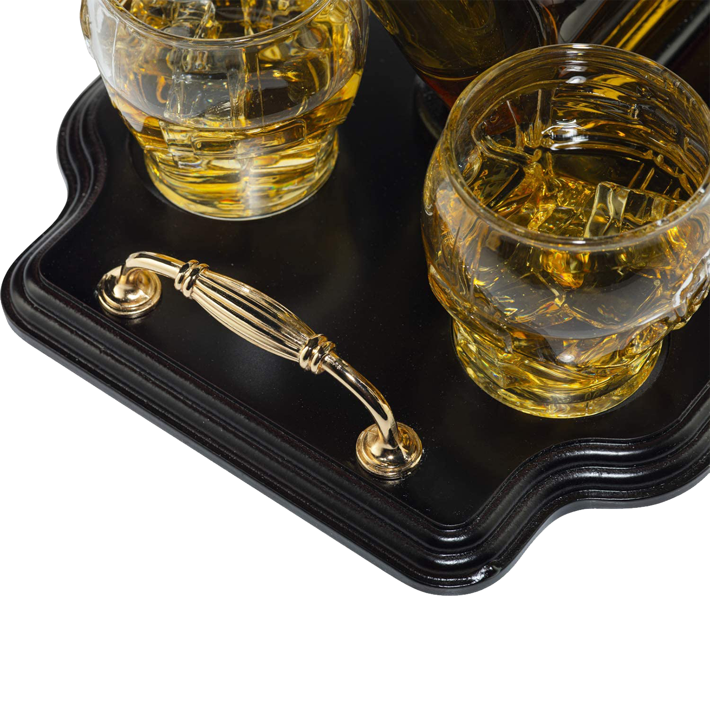 Ice Hockey Wine & Whiskey Decanter Set With 4 Helmet Whiskey Glasses