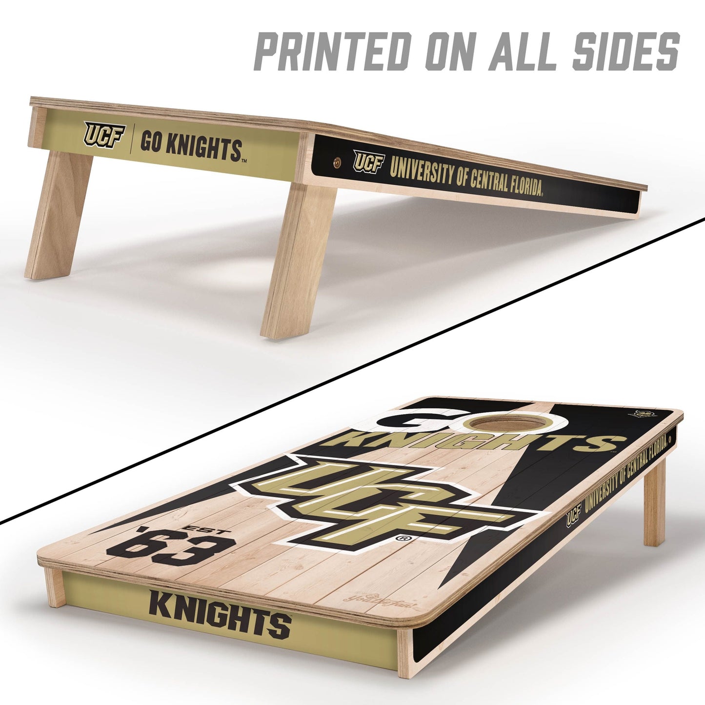 Central Florida Knights 2x4 Pro Cornhole Boards