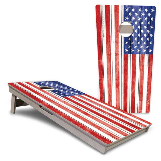 Whitewash Flag Pro All-Weather Cornhole Boards